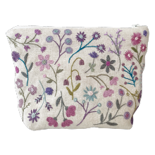 Trousse fleurie - Violette