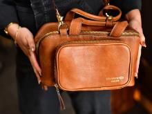 Sac à projet en cuir - Noyer