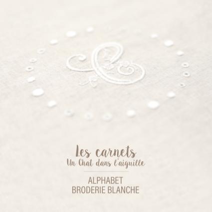 Carnet de dessins | Alphabet - Broderie blanche