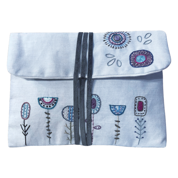 Pochette Fleurs Bleues