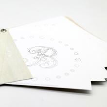 Carnet de dessins | Alphabet - Broderie blanche