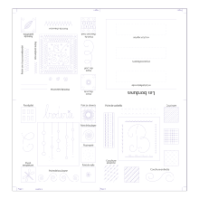 Points de broderie - Toiles imprimées