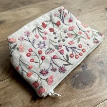 Trousse fleurie - Corail